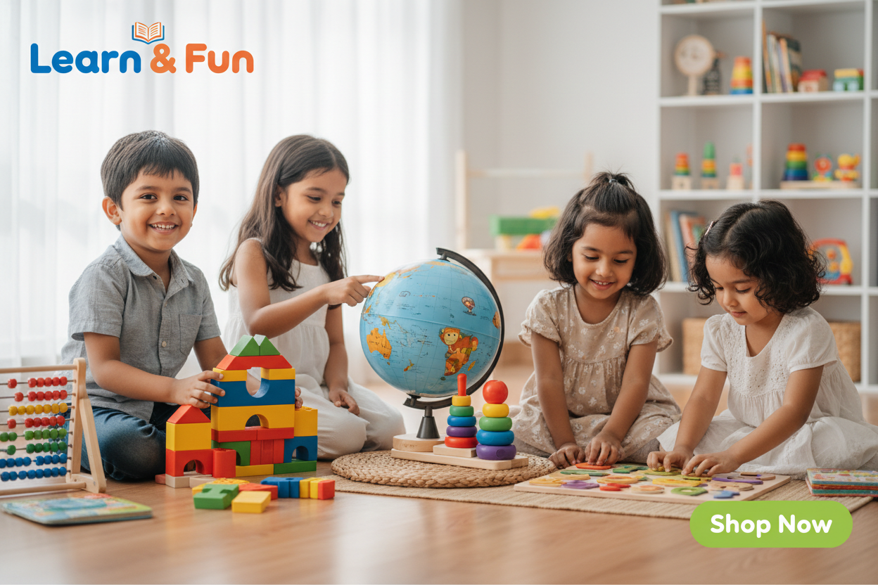 Learn & Fun Realistic Banner