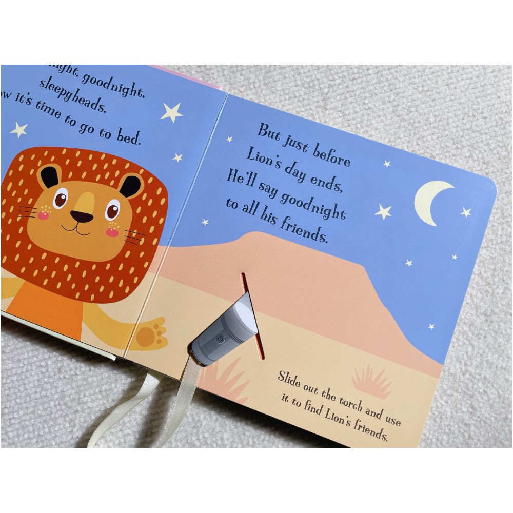 Goodnight Lion English Original A Rhyming Picture Book with a Magic Flashlight image 2