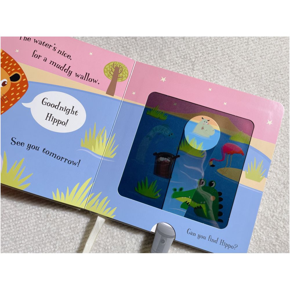 Goodnight Lion English Original A Rhyming Picture Book with a Magic Flashlight image 4