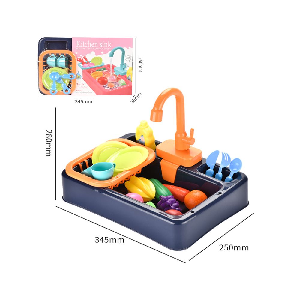 Electric dishwasher children s kitchen water spray dishwashing sink simulated circulating water pretend play toy