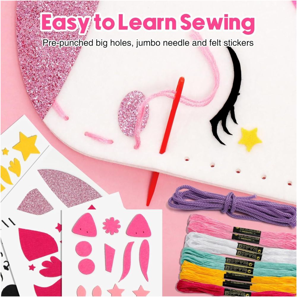 Cross border children s handmade creative non woven felt bag DIY material kit educational parent child sewing fun early education toy image 3