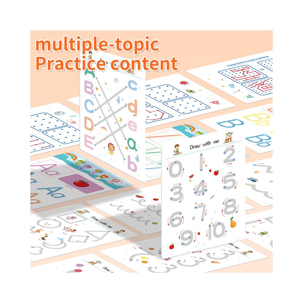 Cross border pen control training book for early childhood education basic handwriting practice erasable paper fun practice for babies image 1