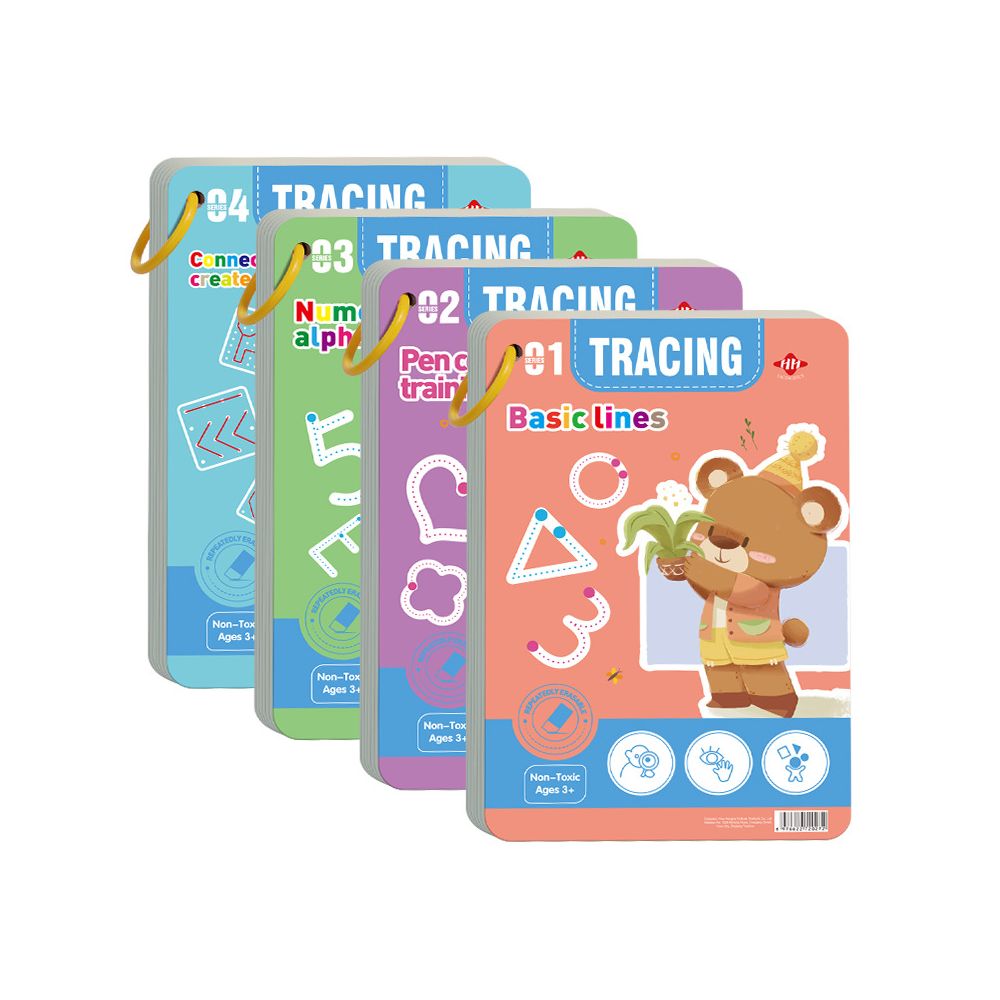 Cross border pen control training book for early childhood education basic handwriting practice erasable paper fun practice for babies image 4