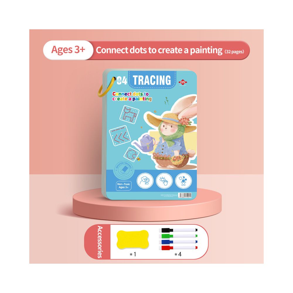 Cross border pen control training book for early childhood education basic handwriting practice erasable paper fun practice for babies