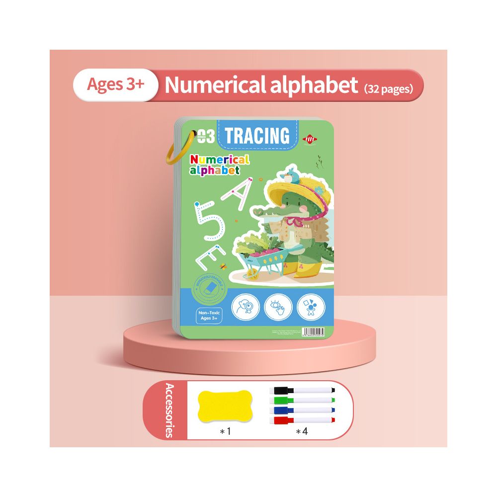 Cross border pen control training book for early childhood education basic handwriting practice erasable paper fun practice for babies