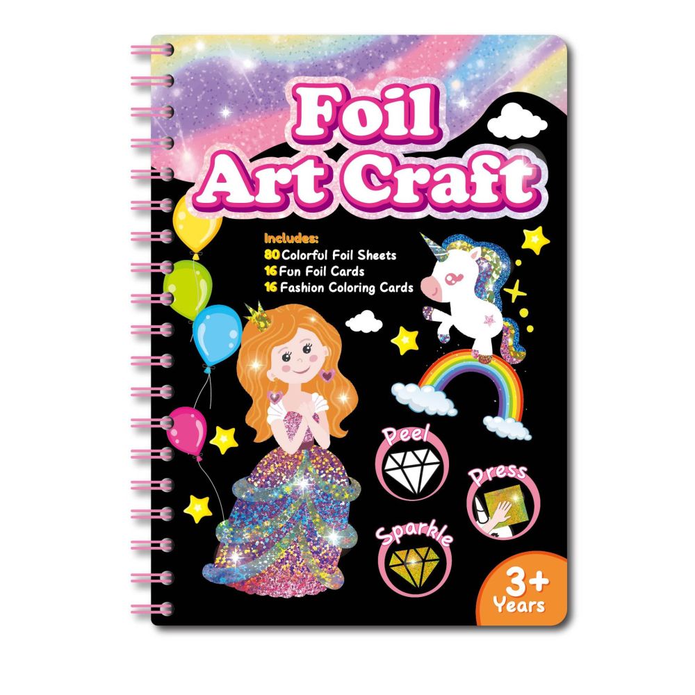 Magical Art Sticker Book for Children Princess and Animal DIY Crafts Spiral Book Colorful Coloring Book Magical Art Painting image 0