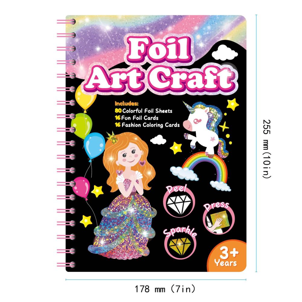 Magical Art Sticker Book for Children Princess and Animal DIY Crafts Spiral Book Colorful Coloring Book Magical Art Painting image 4