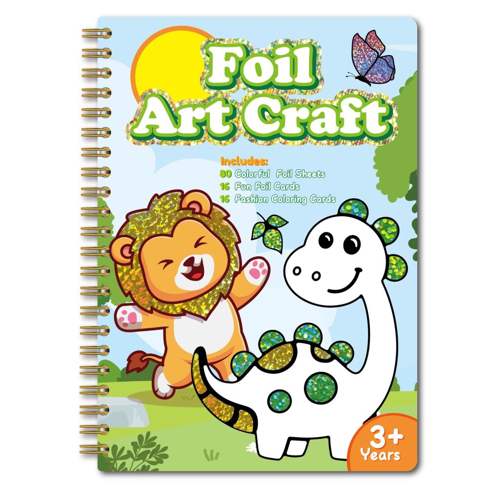 Magical Art Sticker Book for Children Princess and Animal DIY Crafts Spiral Book Colorful Coloring Book Magical Art Painting