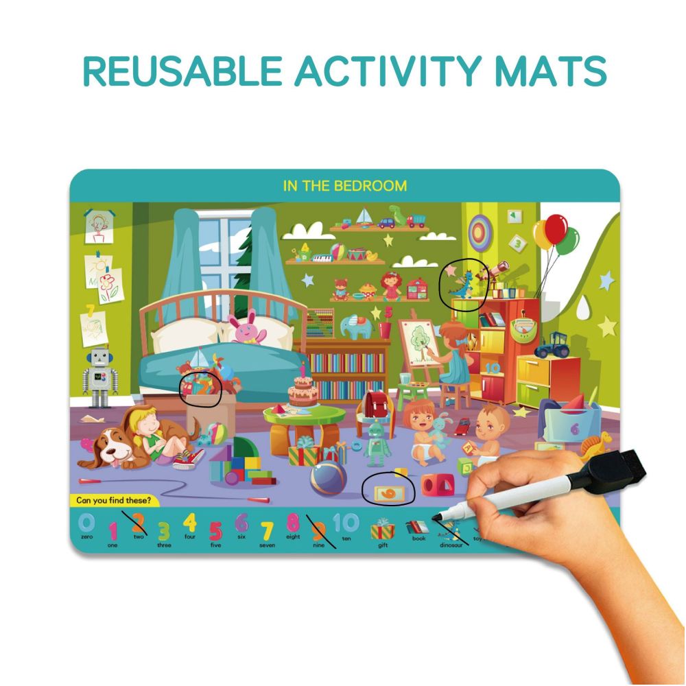 Cross border search and find early education kits children s preschool learning activity mats reusable early education cards image 4