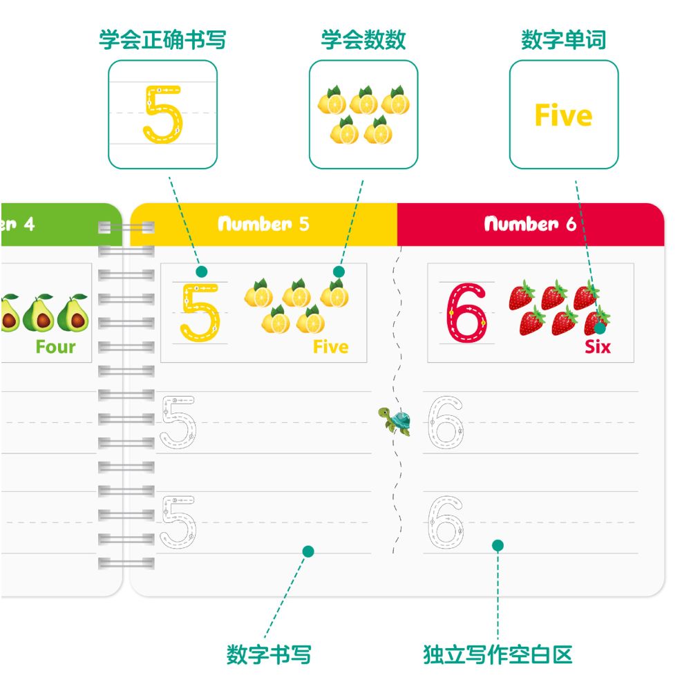 Cross border children s handwriting practice book Montessori early education toy pen control training book tracing number and letter practice book image 2