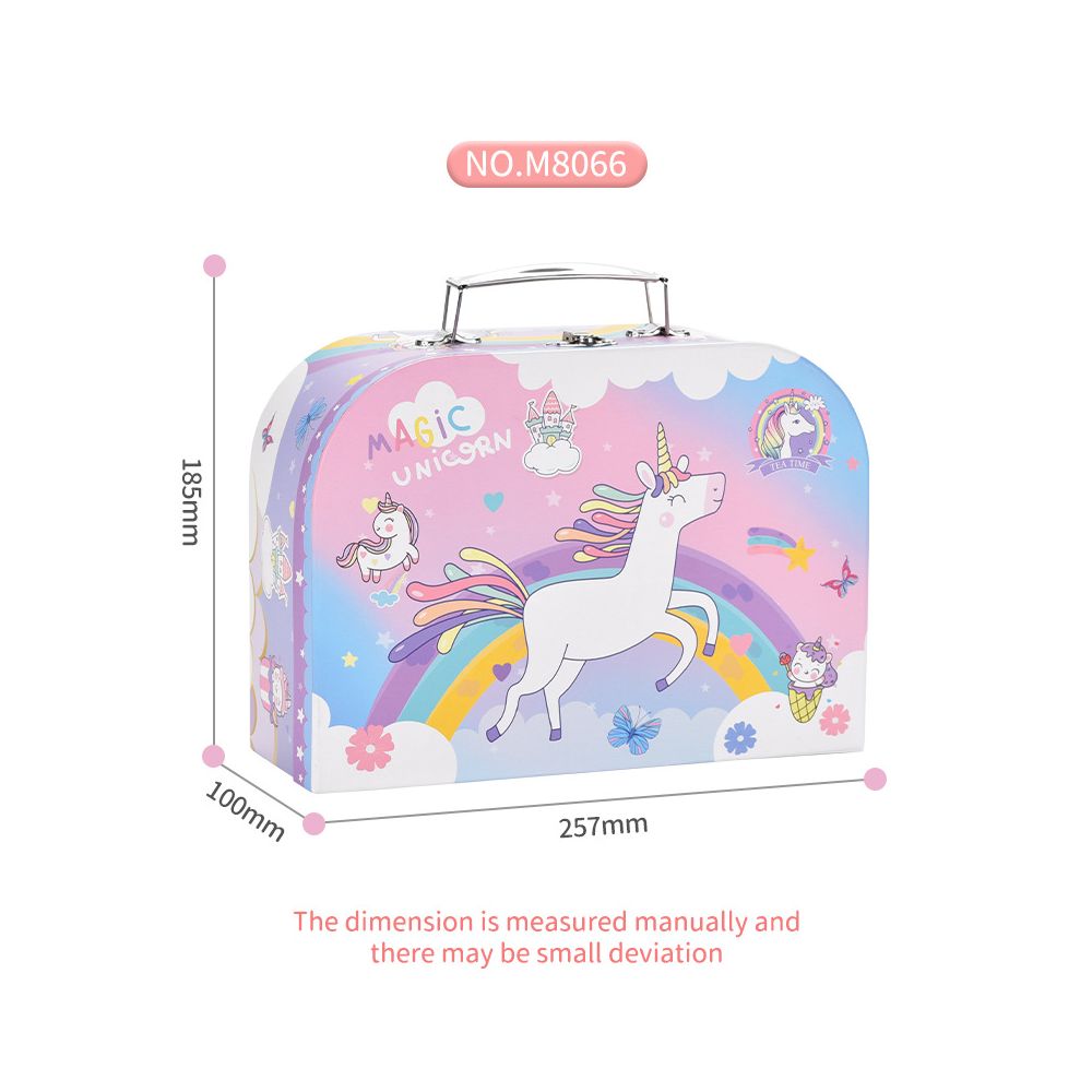 New children s pretend afternoon tea set tinplate unicorn tea set toy afternoon tea gift box set image 4