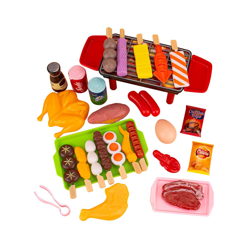 Cross border children s pretend play food toy BBQ set BBQ grill meat skewers set image 4