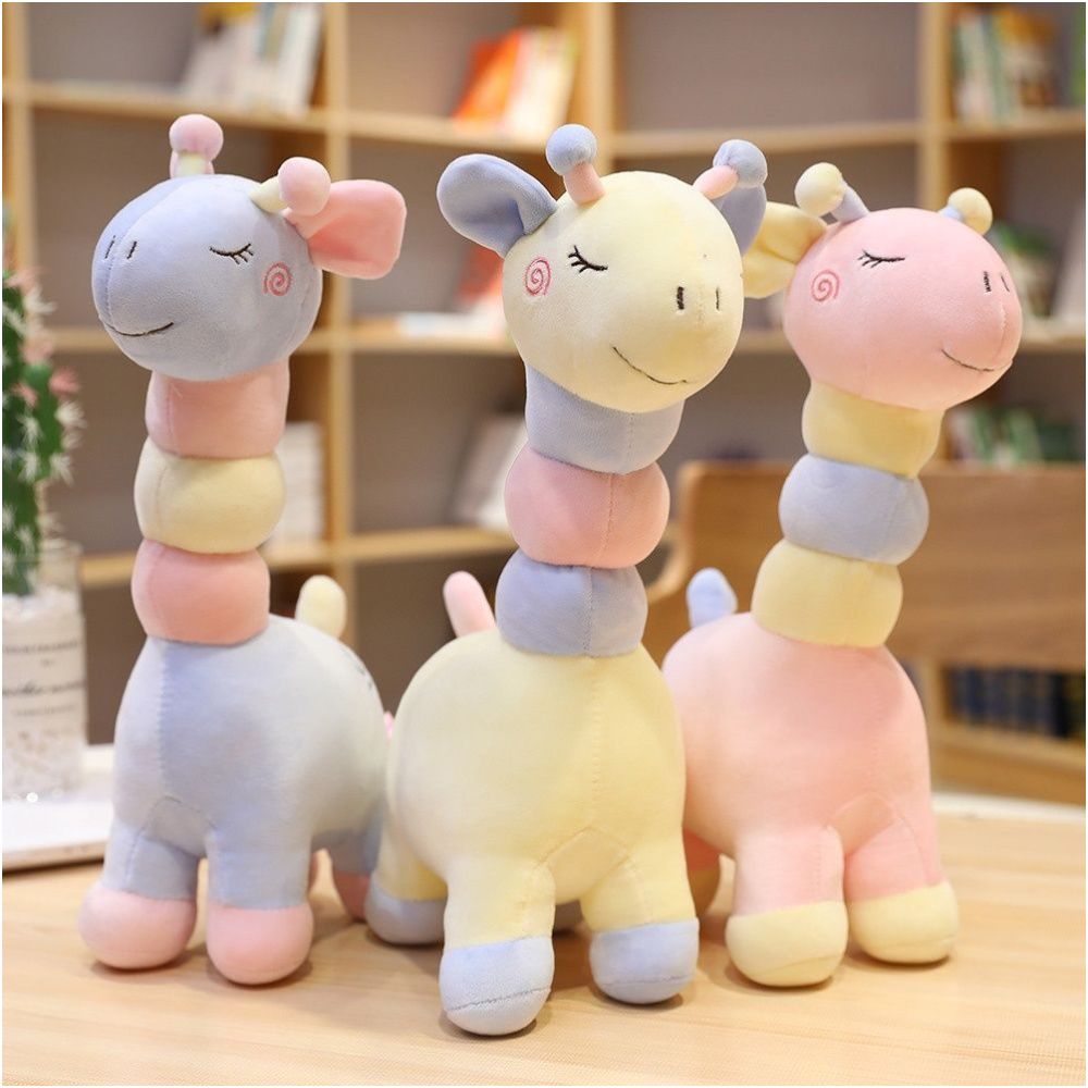 Giraffe plush toy for babies a sleep comforting doll a plush toy bag a cute non shedding claw machine item image 0