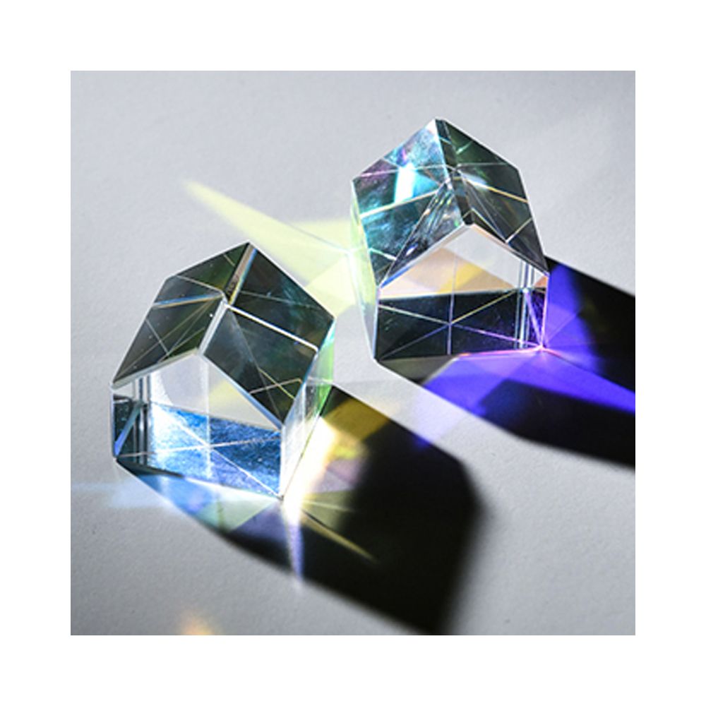Sun Catcher Color Prism Light Cube Seven Color Refraction Electroplated Desktop Ornament Sunny Girl s Birthday Gift