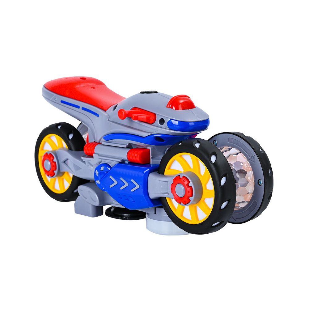 Children s Electric Omnidirectional Toy Stunt Rotating Motorcycle 360 Lights and Music Boys Wholesale Available image 4