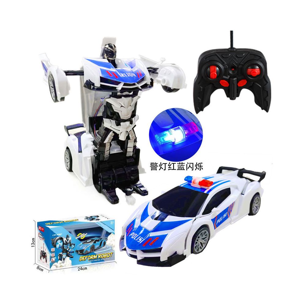 Cross border one click transforming car racing RC wireless remote control car rechargeable electric children s toy sports car model image 1