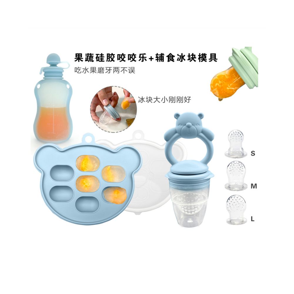 Popular Baby Teething Toy Silicone Teething Toy Fruit Feeding Kit Children s Food Grade Teething Stick Pacifier Manufacturer image 0