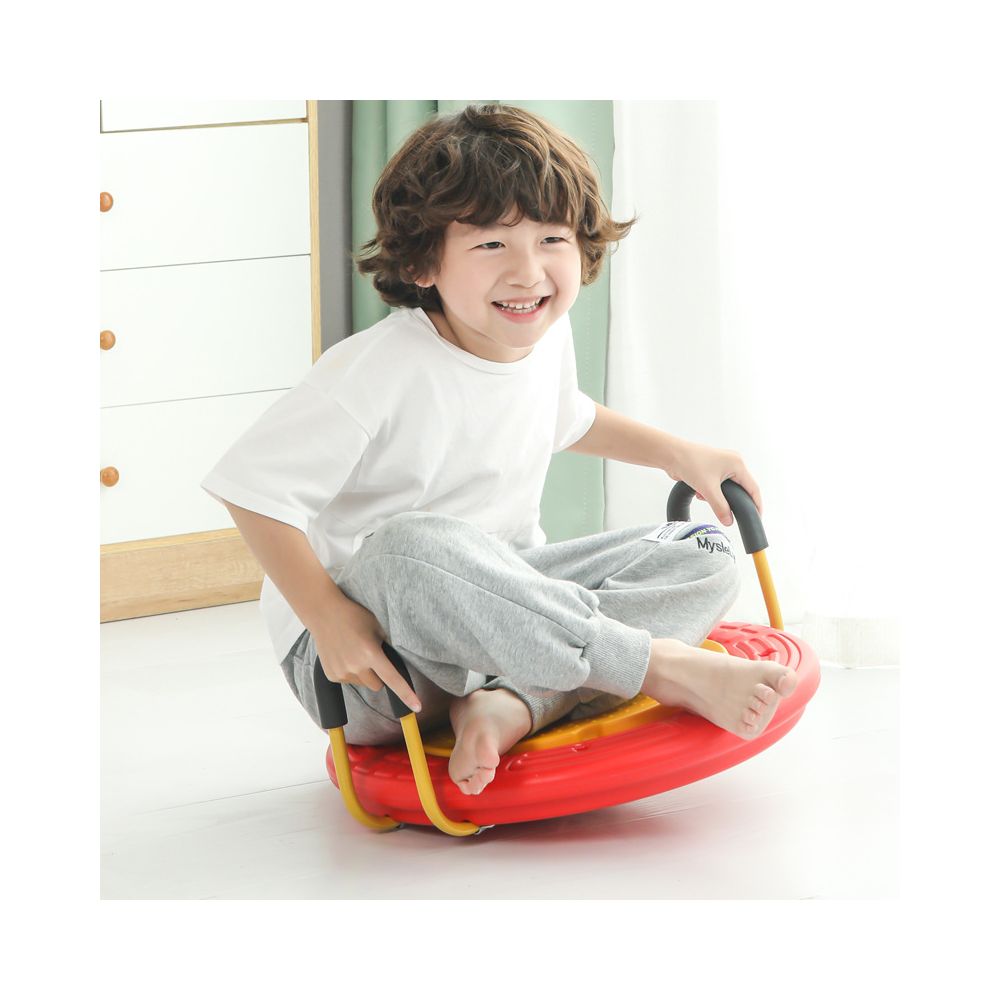 Children s sensory integration training equipment home sensory integration scooter tai chi balance disc toddler hand held rotating disc balance board image 1