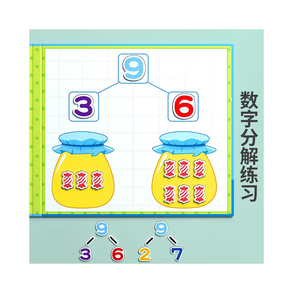 Kindergarten math learning aids for addition and subtraction number decomposition toys and a math learning puzzle for first graders image 1