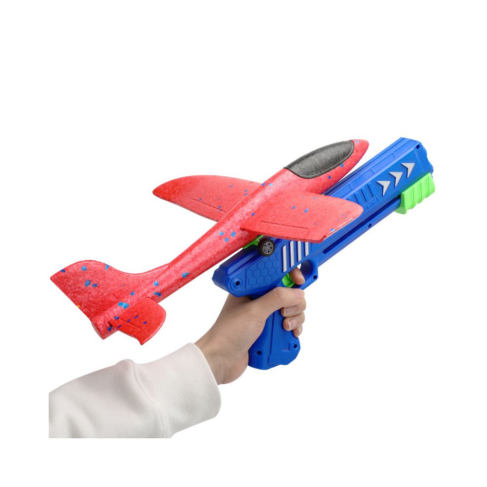 Outdoor catapult foam airplane a popular children s flying hand launched gun a Children s Day gift for boys image 3