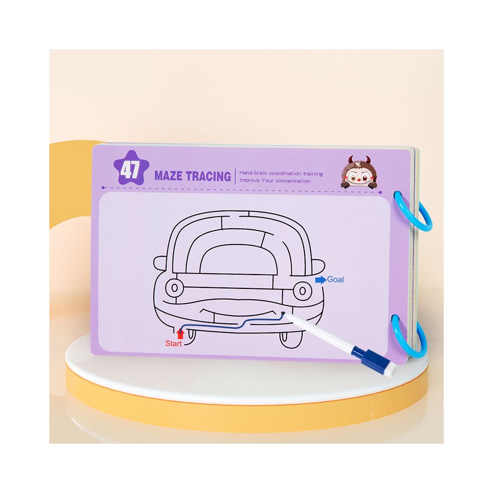 Cross border children s pen control training enlightenment teaching materials early childhood education intellectual water painting book thinking exercise game drawing book image 1