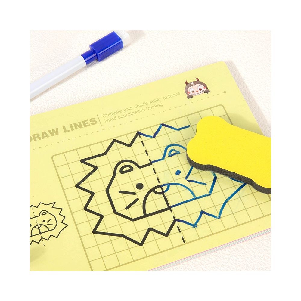 Cross border children s pen control training enlightenment teaching materials early childhood education intellectual water painting book thinking exercise game drawing book image 2