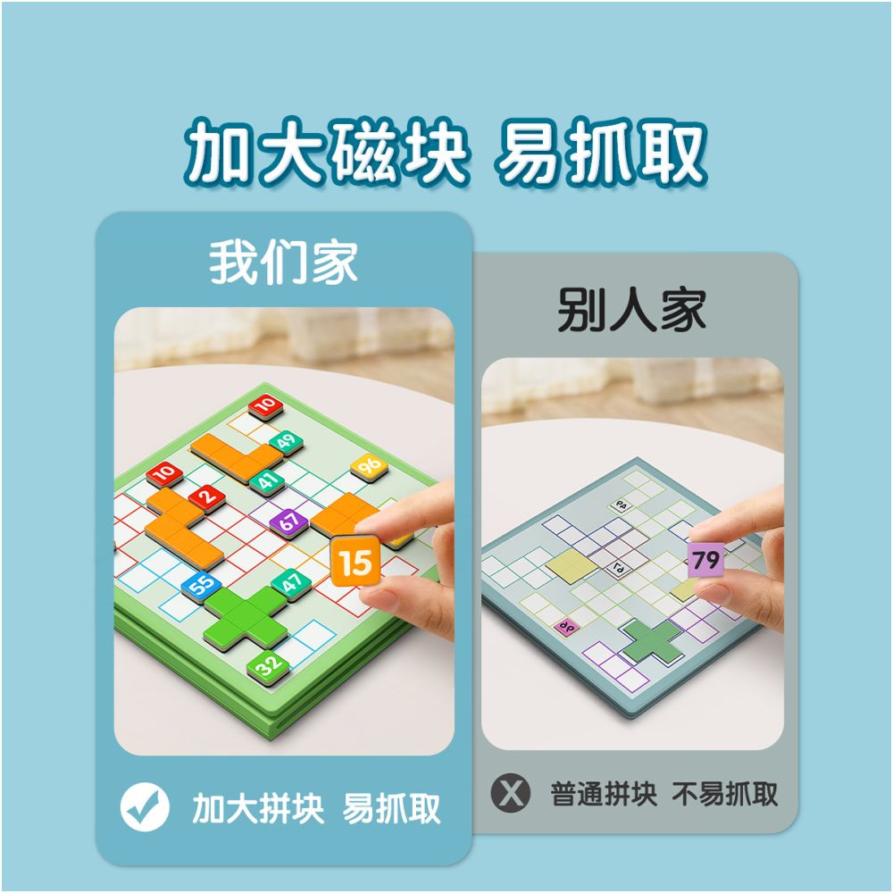 Magnetic Hundreds Board for Early Childhood Number Learning 1 100 Montessori Educational Toy for Children Aged 3 6 Magnetic image 3
