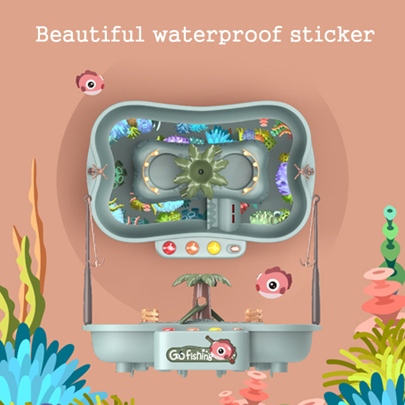 Electric Fishing Toys With Music Lights Water Play Game Music Electric Circulation Fishing Duck Games for Kids