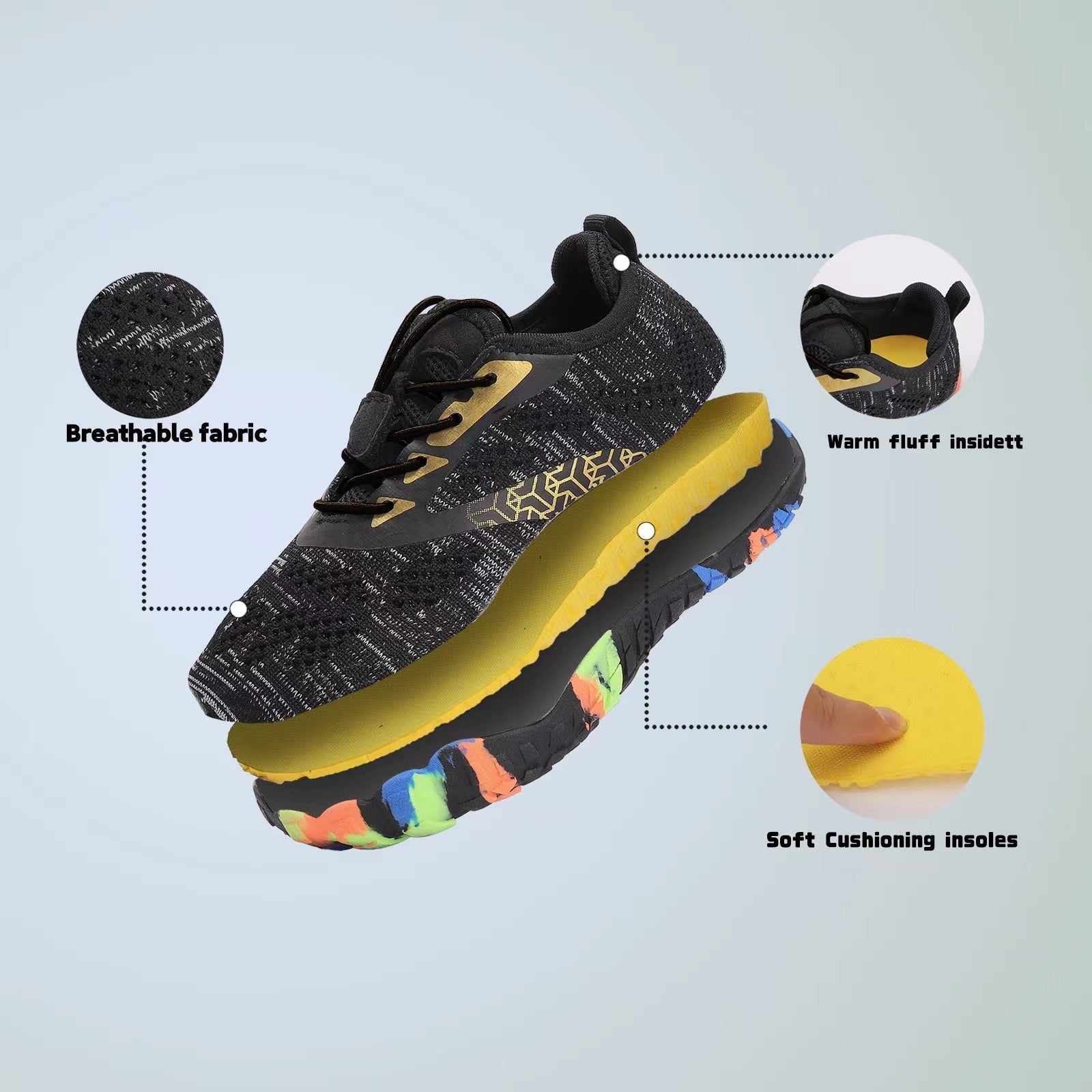 Summer Children's Beach Shoes Low-cut Flying Woven Swimming Shoes