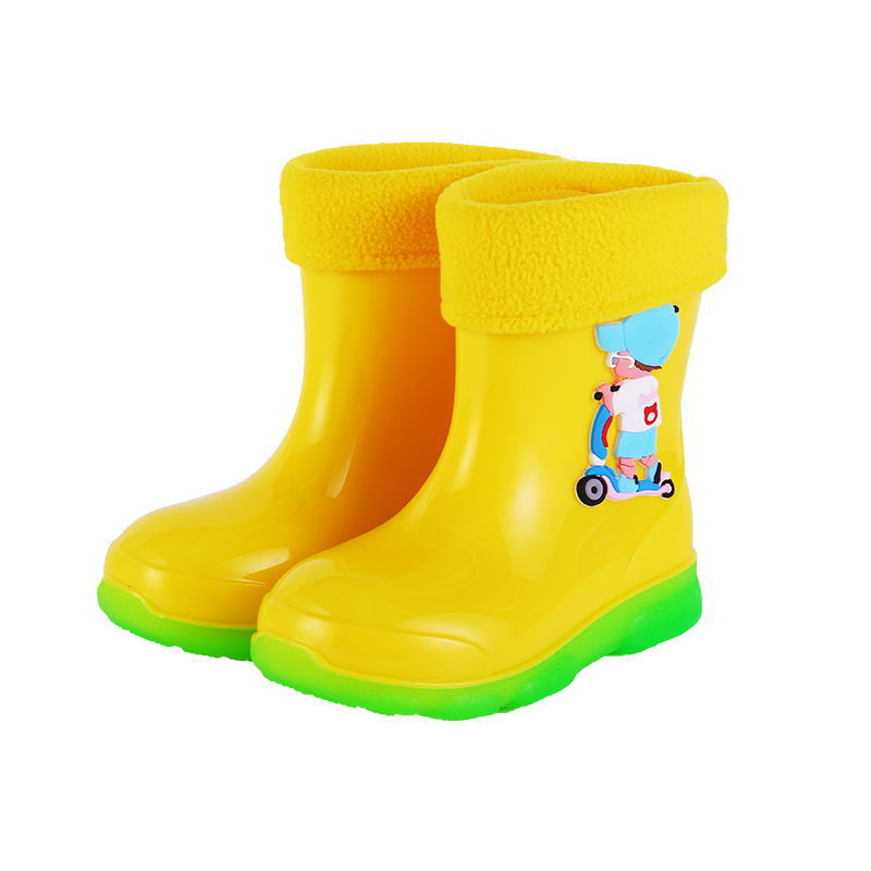 Non-slip Waterproof Detachable Velvet Children's Rain Boots