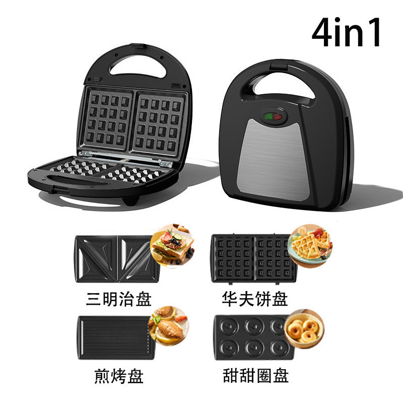 Three-in-one breakfast machine sandwich machine waffle machine donut machine household electric cake pan steak machine breakfast machine