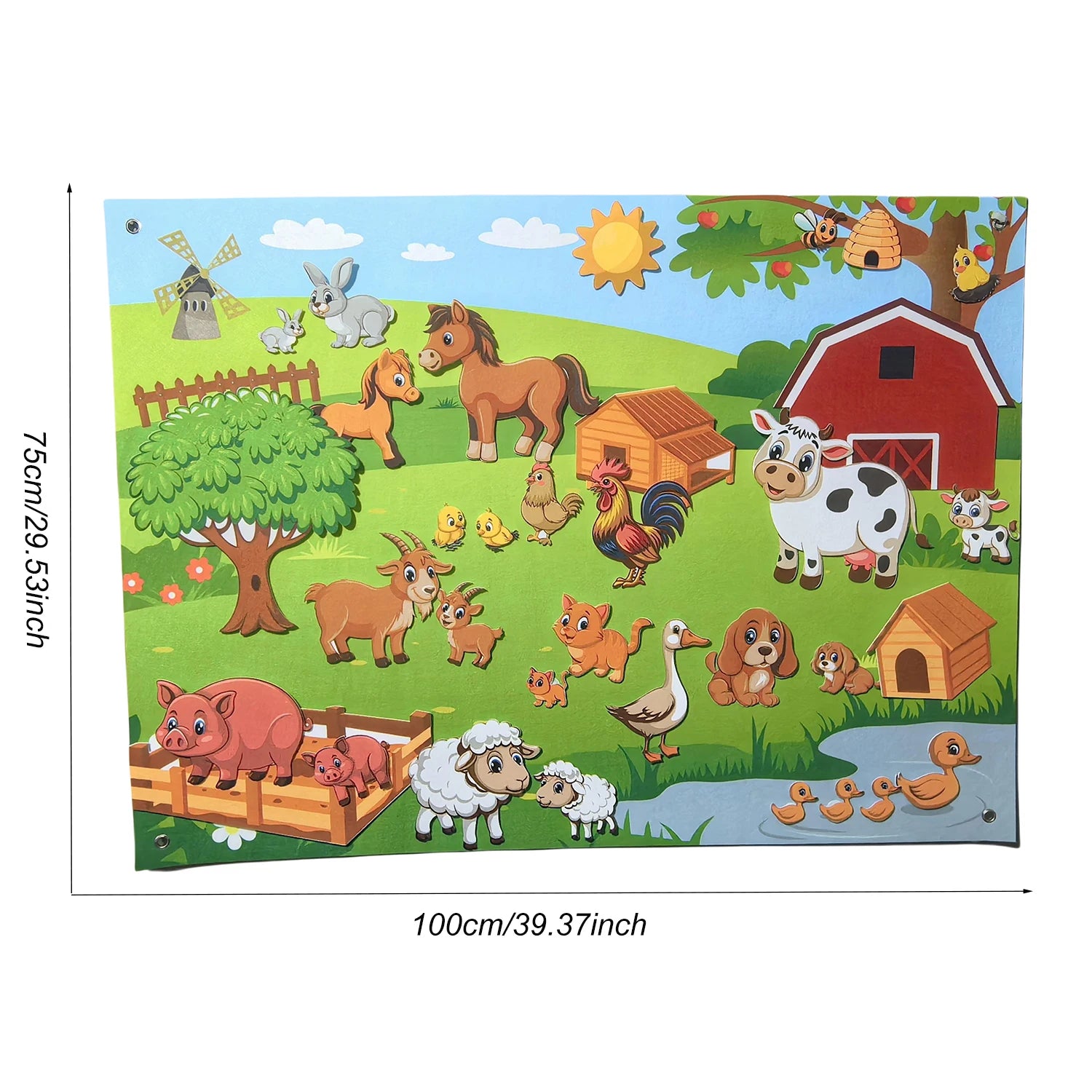 Montessori Felt Calendar Sensory Story Board for Toddlers，Interactive Classroom/Home Early Learning Wall Hanging Gifts