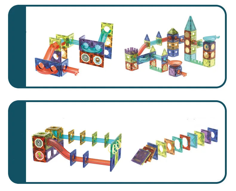 Magnet Maze Ball Track Magnetic Designer Construction Set Model & Building Toy Magnetic Blocks Educational Toys For Children