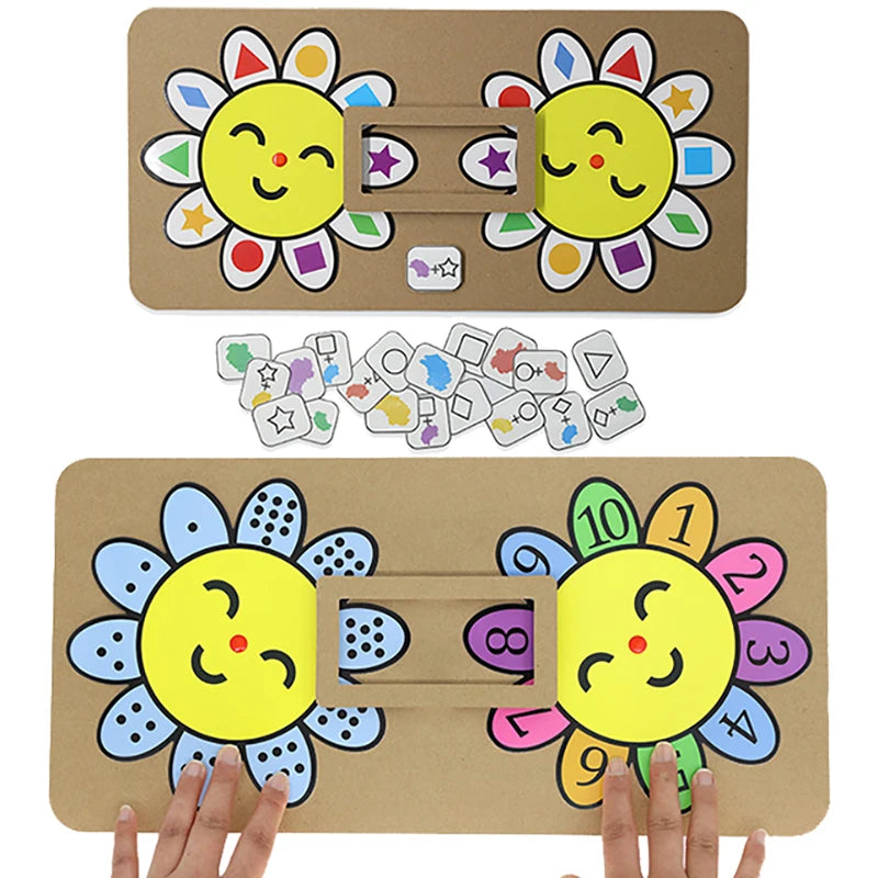 Montessori Didactic Material DIY Math Toy Color Shape Puzzle Matching Game Children Early Educational Learning Toy Teaching Aids