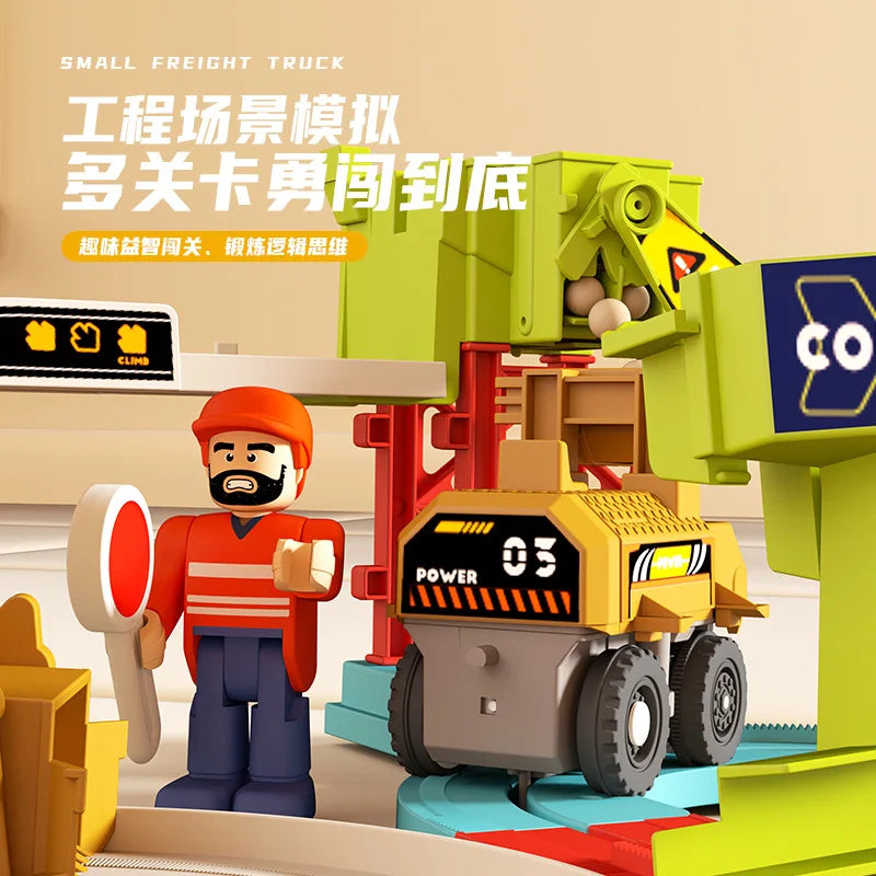 Educational Adventure Track Car Plastic Rolling Ball Engineering Adventure Toy for Kids