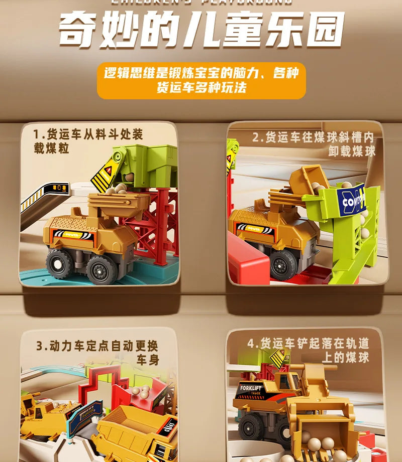 Educational Adventure Track Car Plastic Rolling Ball Engineering Adventure Toy for Kids