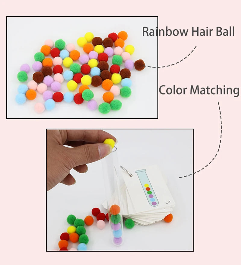 Montessori Didactic Material DIY Math Toy Color Shape Puzzle Matching Game Children Early Educational Learning Toy Teaching Aids