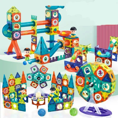 Magnet Maze Ball Track Magnetic Designer Construction Set Model & Building Toy Magnetic Blocks Educational Toys For Children
