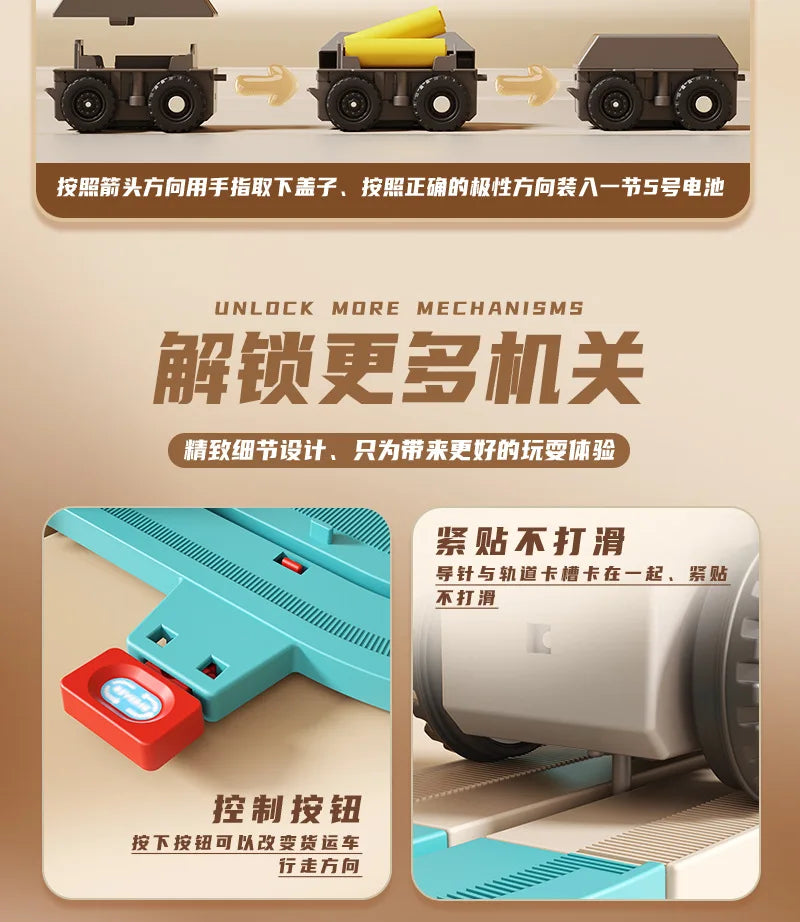 Educational Adventure Track Car Plastic Rolling Ball Engineering Adventure Toy for Kids