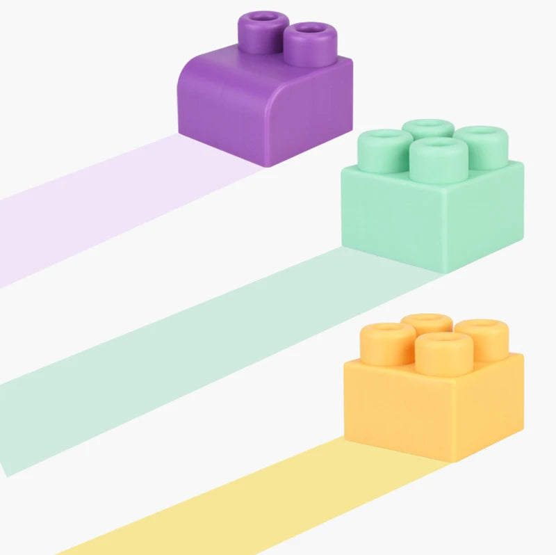 Baby Rubber Big Size Particle Bricks Toys DIY Building Blocks Big Brick Early Educational Large Soft Bricks Toy Bath For Toddler