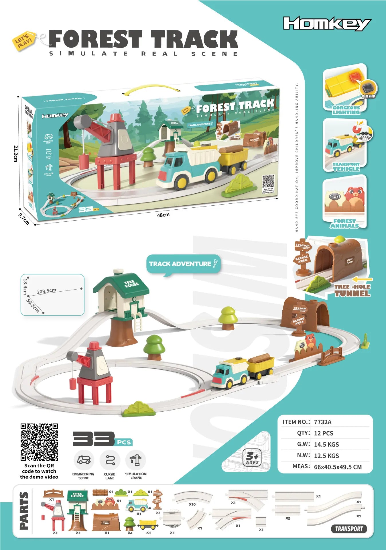 Educational Adventure Track Car Plastic Rolling Ball Engineering Adventure Toy for Kids