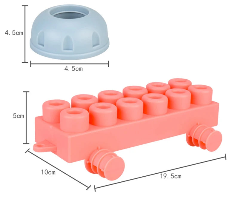 Baby Rubber Big Size Particle Bricks Toys DIY Building Blocks Big Brick Early Educational Large Soft Bricks Toy Bath For Toddler