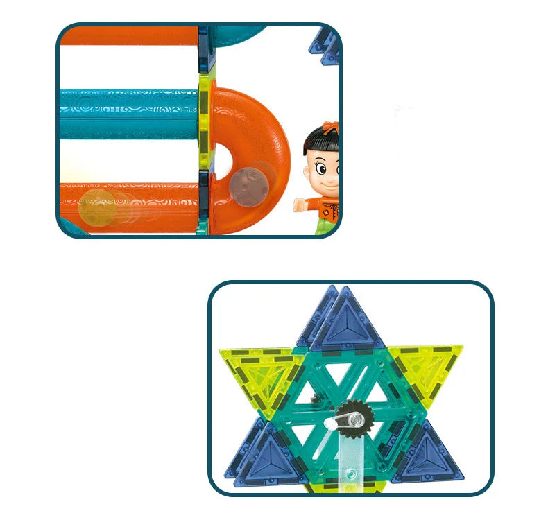 Magnet Maze Ball Track Magnetic Designer Construction Set Model & Building Toy Magnetic Blocks Educational Toys For Children