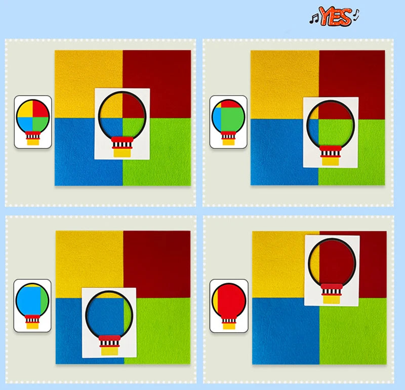 Montessori Didactic Material DIY Math Toy Color Shape Puzzle Matching Game Children Early Educational Learning Toy Teaching Aids