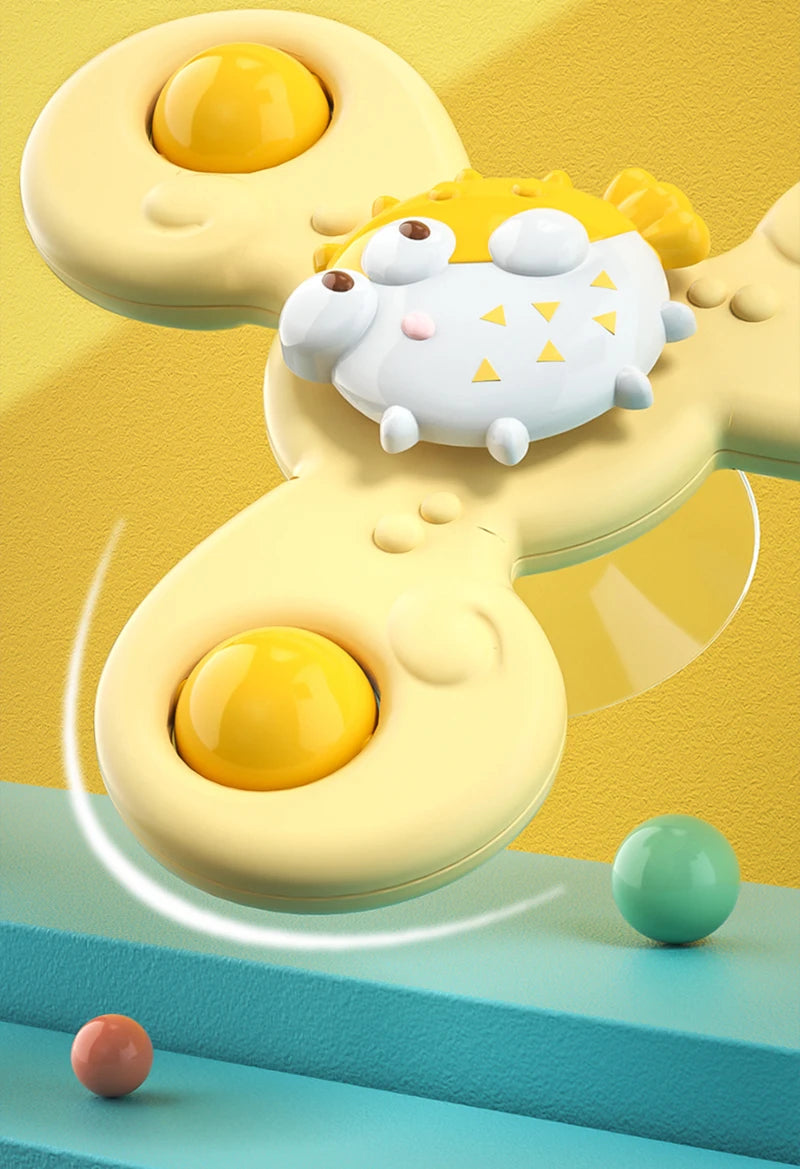 Montessori Baby Bath Toys Boy Children Bathing Sucker Spinner Suction Cup Toy For Kids Funny Child Rattles Teether Toddler Gifts