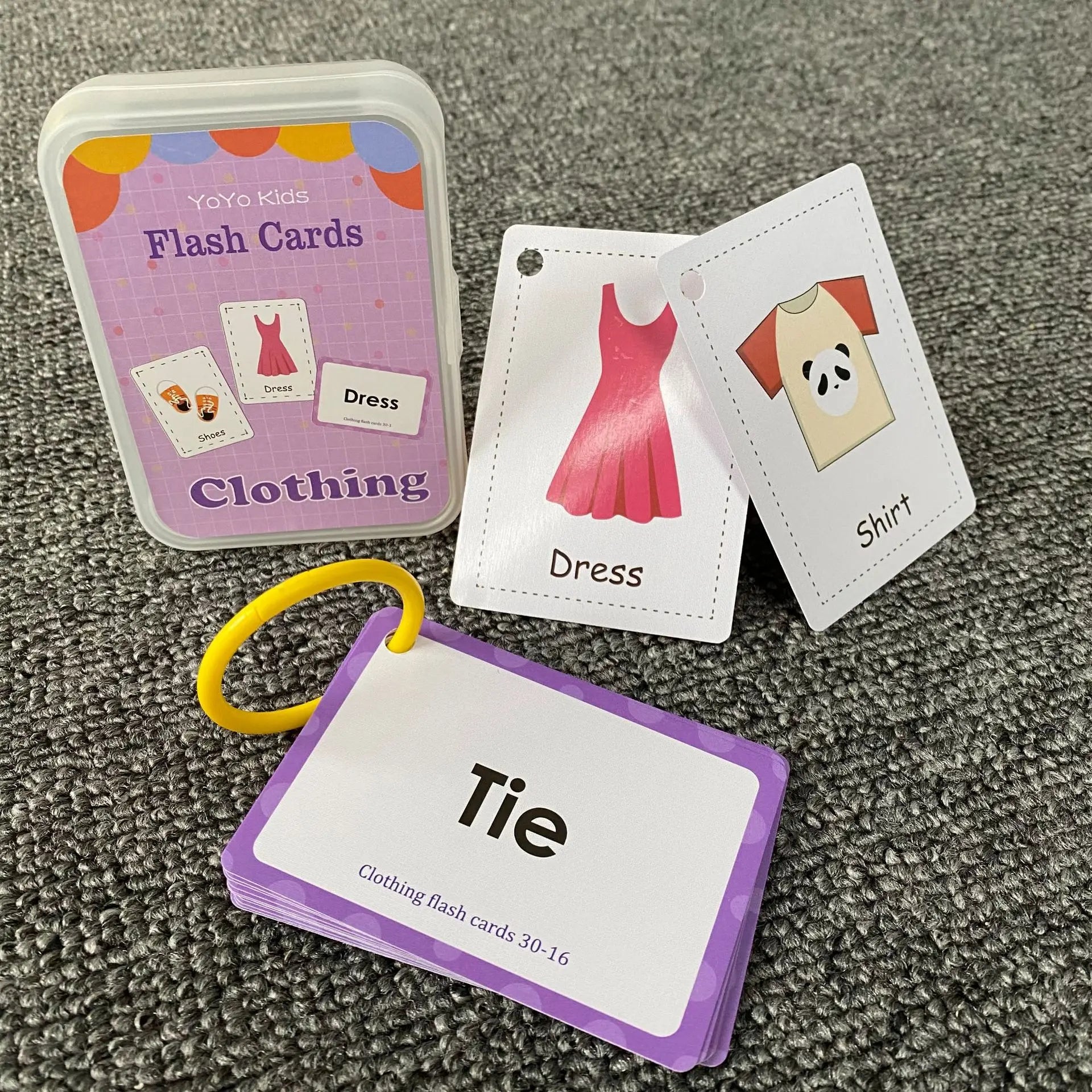 Kids Montessori Baby Learn English Word Card Flashcards Cognitive Educational Toys Picture Memorise Games Gifts for Children 29