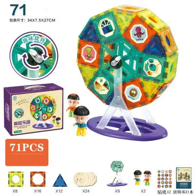 Magnet Maze Ball Track Magnetic Designer Construction Set Model & Building Toy Magnetic Blocks Educational Toys For Children