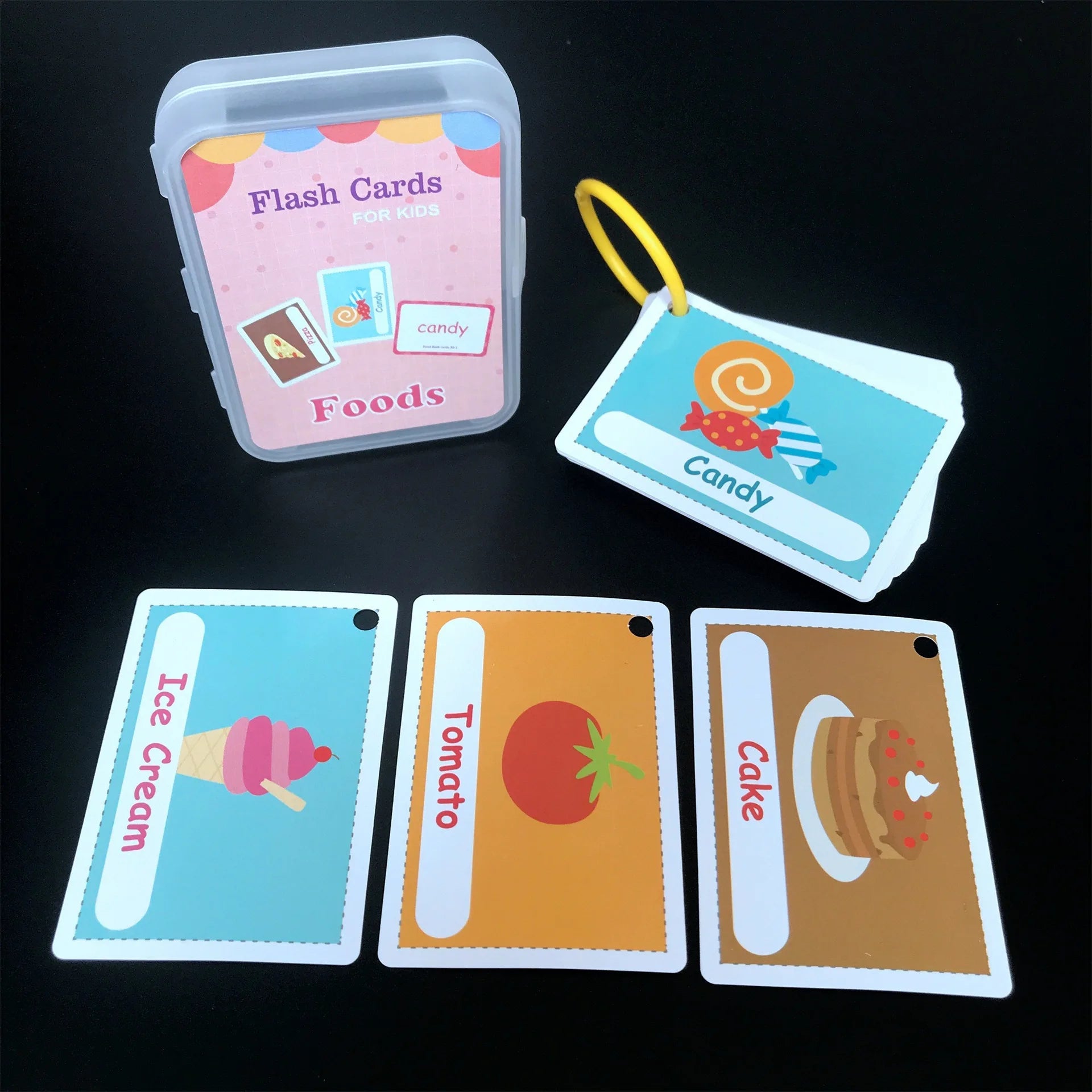 Kids Montessori Baby Learn English Word Card Flashcards Cognitive Educational Toys Picture Memorise Games Gifts for Children 29