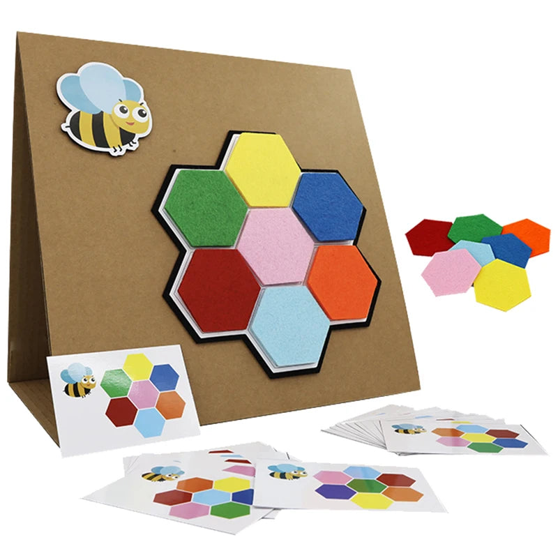 Montessori Didactic Material DIY Math Toy Color Shape Puzzle Matching Game Children Early Educational Learning Toy Teaching Aids