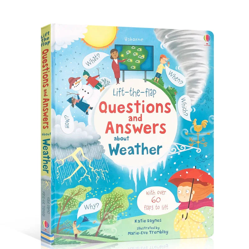 Lift The Flap Questions And Answers About Weather English Educational Picture Book Children Learning Board Hardcover
